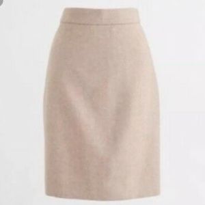 J Crew twill beige pencil skirt